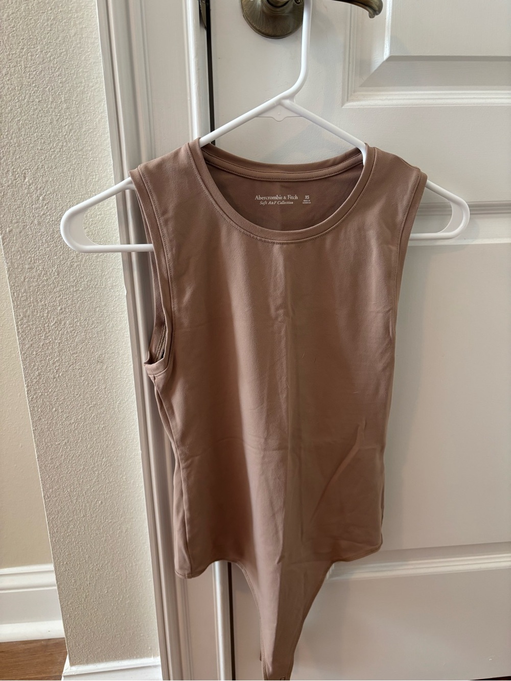 Abercrombie & Fitch Sleeveless Bodysuit — Taupe Brown